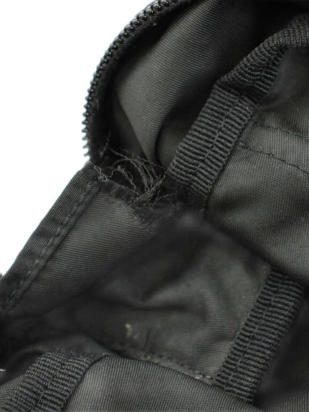 Prada Pouch Multi Triangle Logo Nylon Black KU - Picture 8 of 9